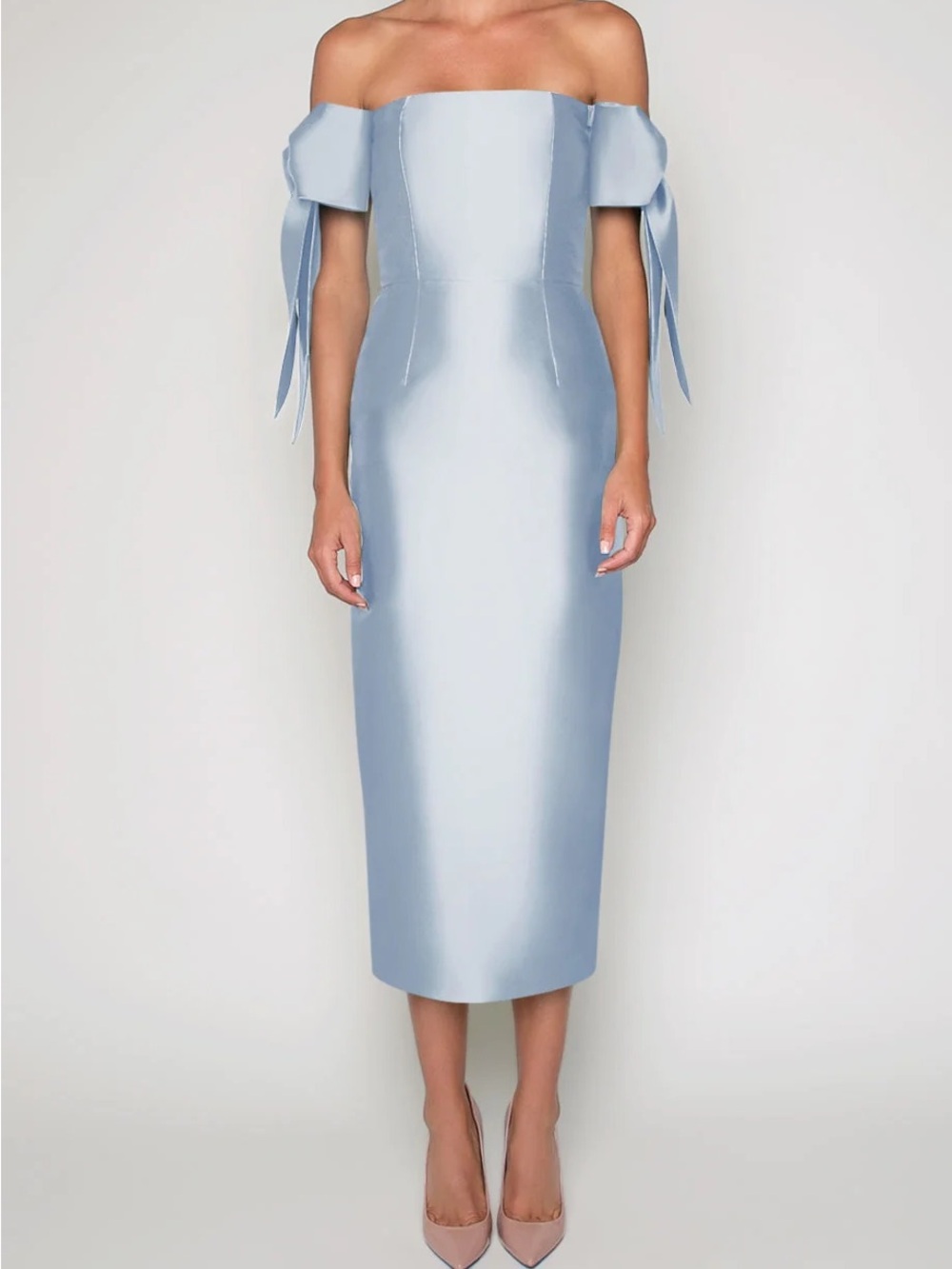 Isabella Silk and Wool Midi Dress